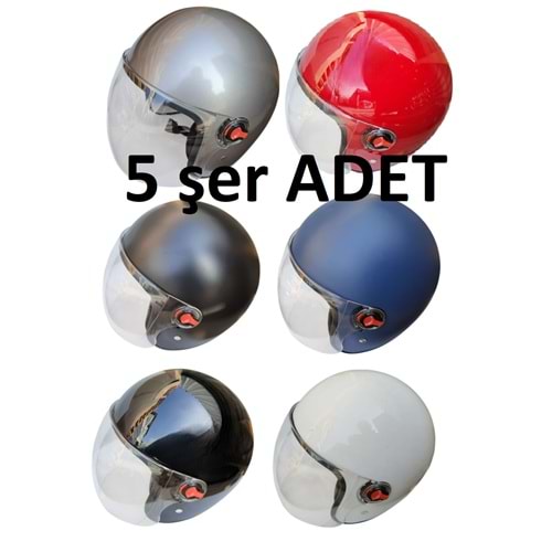 KASK ÇENESİZ Beyaz-Gri-Kırmızı-Mavi-Mat Siyah-Siyah